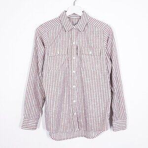 REI Striped Lightweight Button Down Hiking Shirt